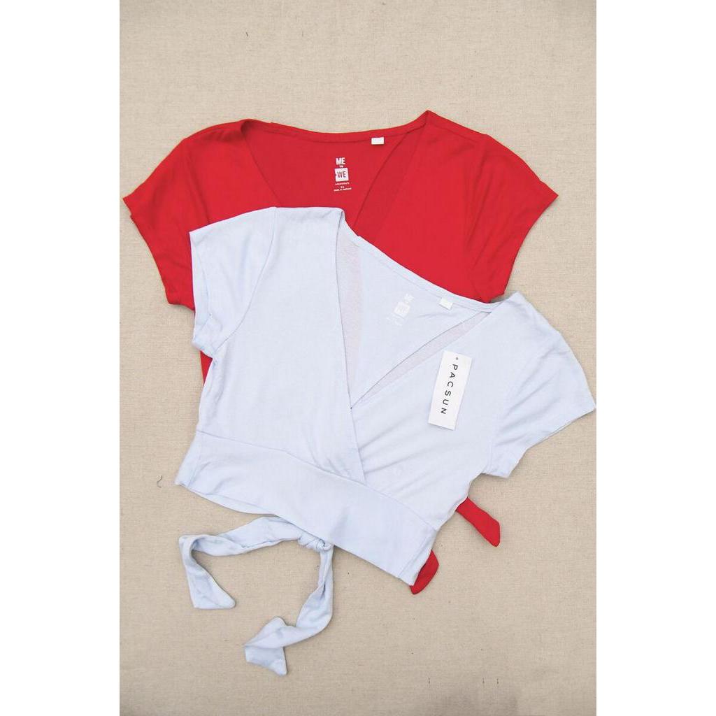 Áo croptop hở lưng sau cột dây nơ ME TO W3
