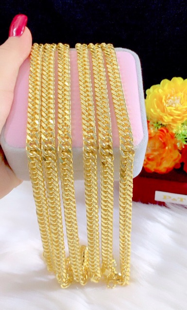Dây chuyền nam kiểu xích màu vàng 24 cao cấp