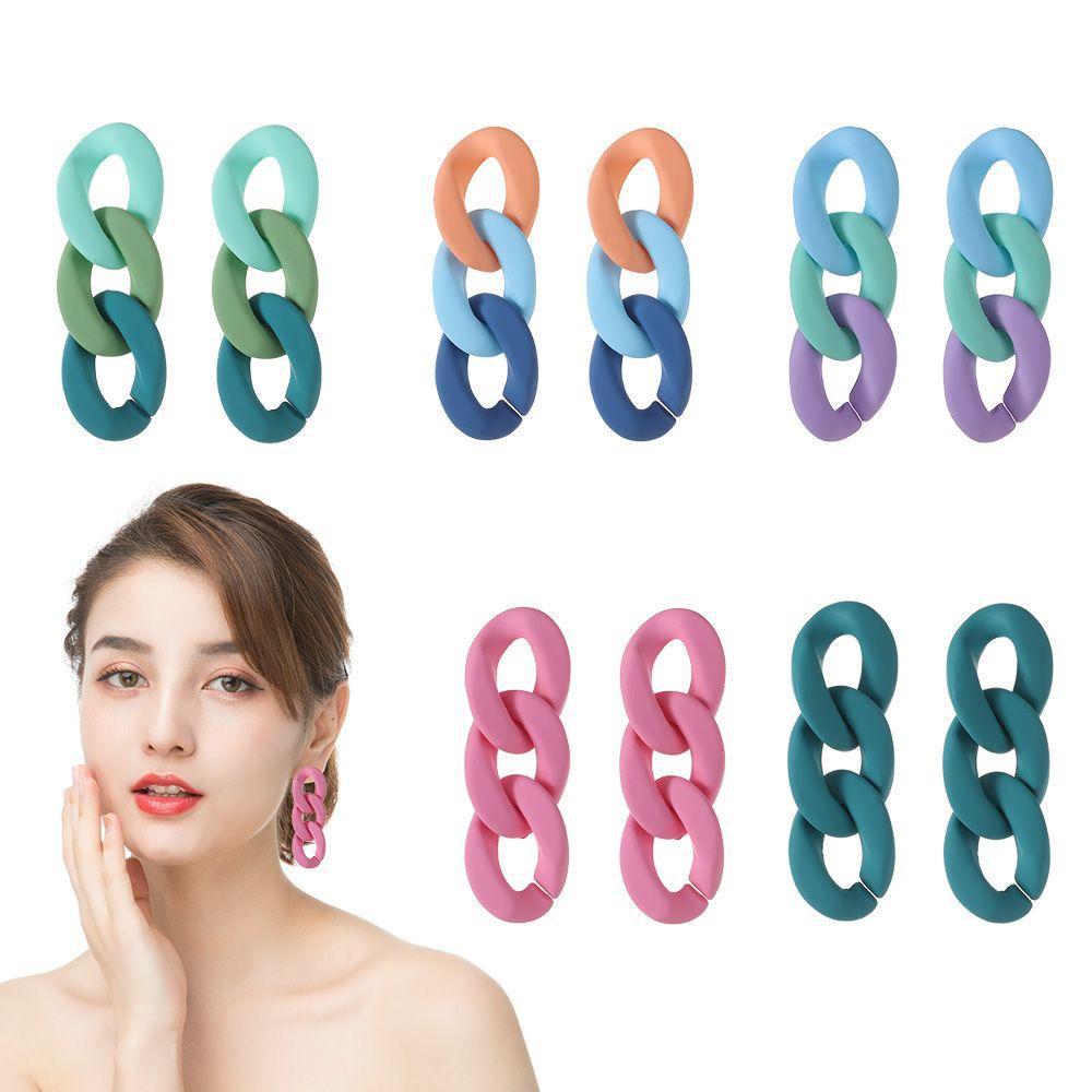 1 Khuyên Tai Acrylic Tua Rua Phong Cách Vintage Thời Trang