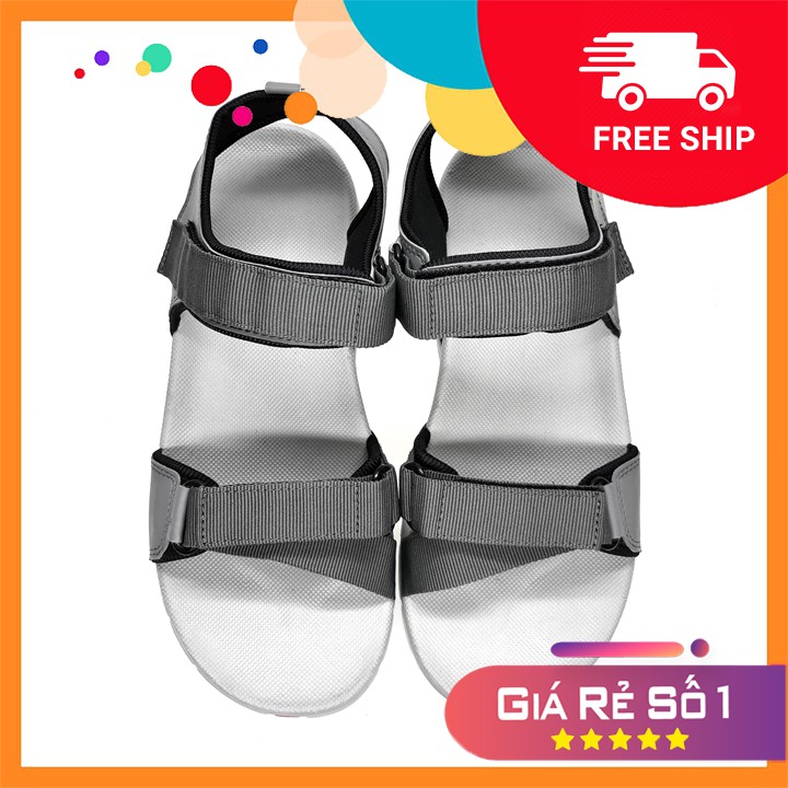 [Fullbox] Giày Sandal Nam Việt Thủy Quai Ngang Xám - VT018