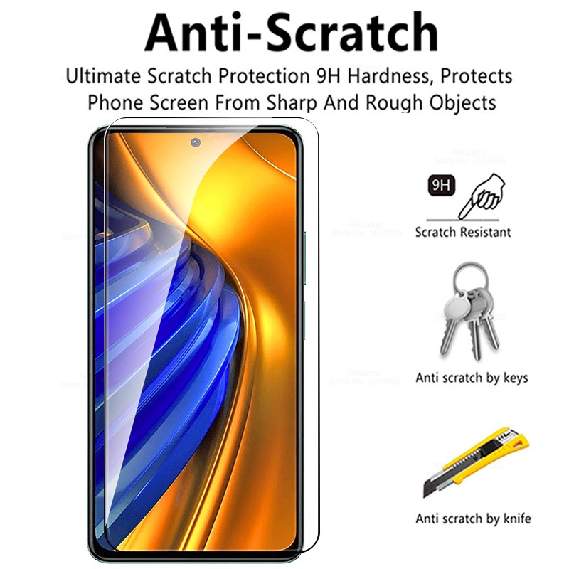 Ốp Điện Thoại Kính Cường Lực 2 Trong 1 Cho Xiaomi Poco F4 F3 M4 M4Pro M3 Redmi K50 K40S K40 Pro 10 10C 9T 9C 10A