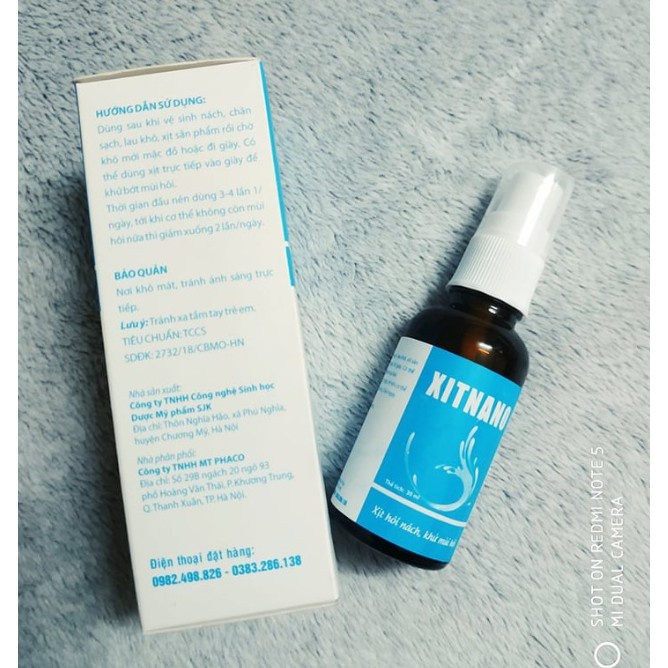 ✔️️️XITNANO xịt hôi nách, khử mùi hôi cơ thể, hôi chân - Chai 30ml - Xịt Nano