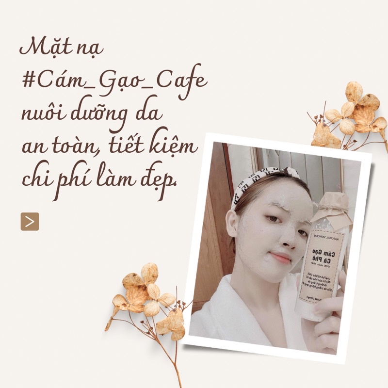 CÁM GẠO CAFE NGUYÊN CHẤT TẨY DA CHẾT VÀ Ủ TRẮNG 150GR