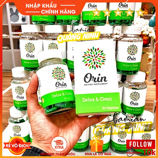 viên detox & Clean ORIN giảm mỡ giữ dáng thanh lọc an toàn USA lọ 60 viên