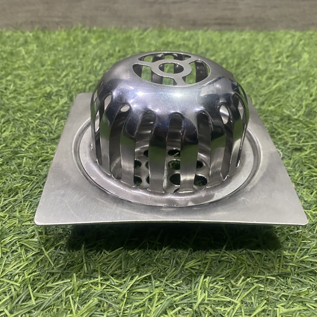 Phễu Thoát Sàn Có Quả Cầu Chặn Rác inox 304 kích thước 12cm x 12cm