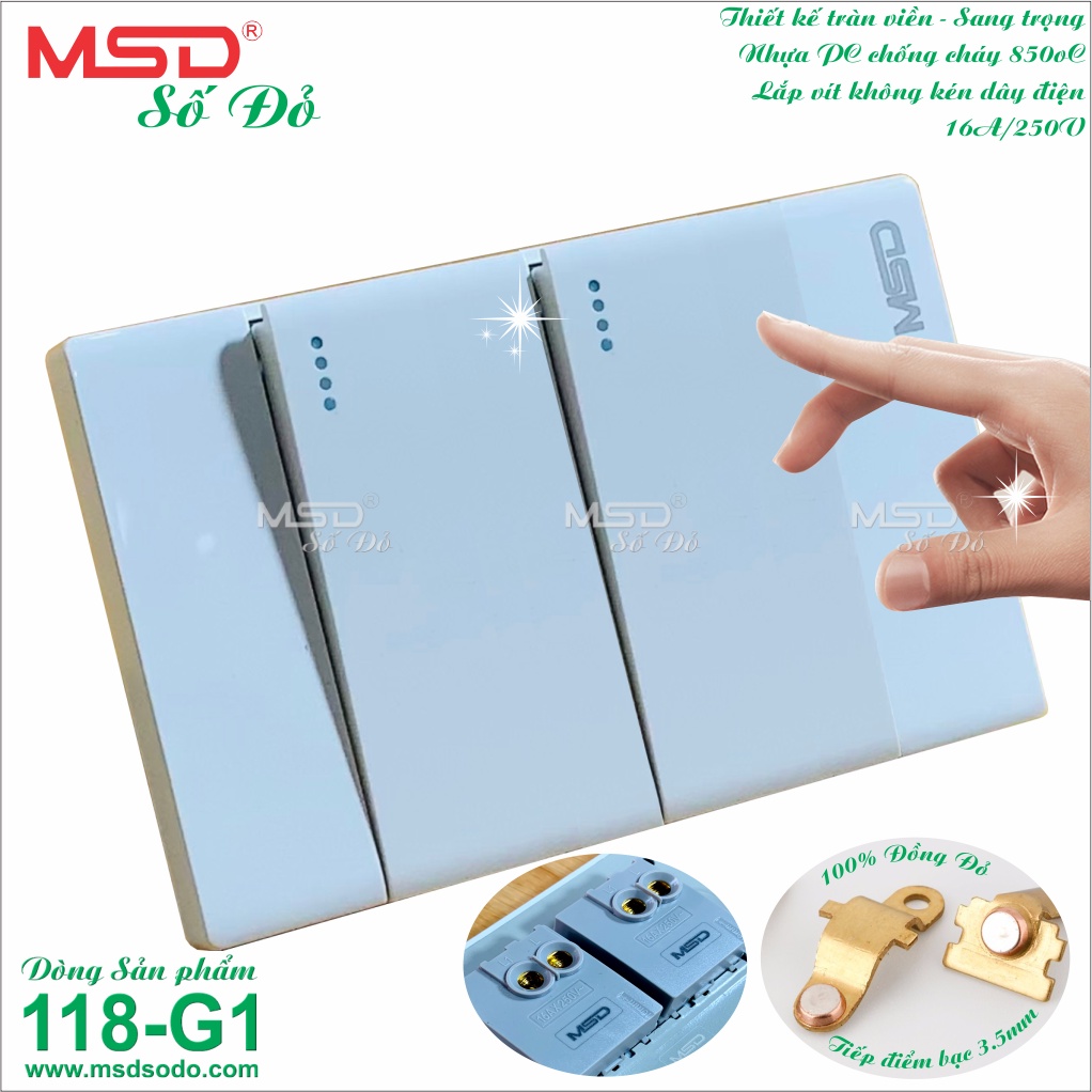 CÔNG TẮC ĐÔI -118G1-MSD-B3