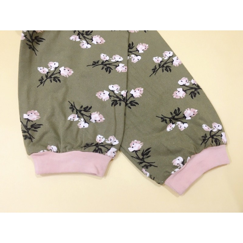 BỘ THUN COTTON DÀI TAY MOIMOLN XUẤT HÀN CHO BÉ GÁI CỔ BÈO HOA NHÍ