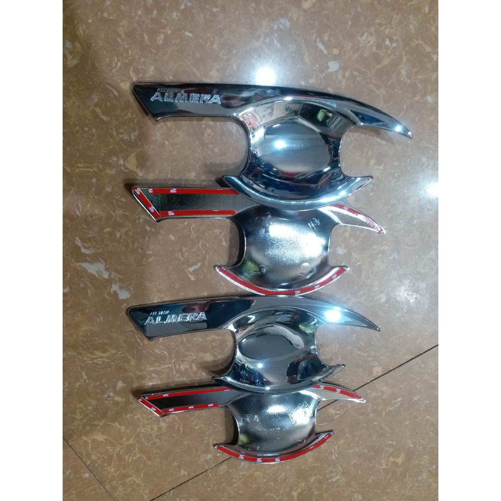 Bộ ốp hõm Cửa mạ crom cao cấp xe Nissan Almera dùng chung các đời xe