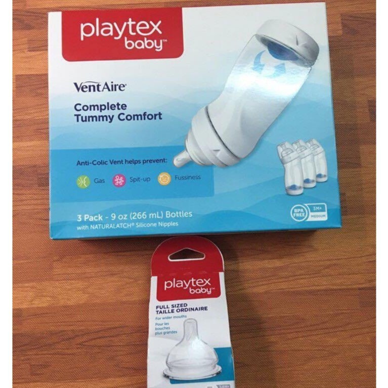 Set 3 Bình sữa playtex cổ rộng