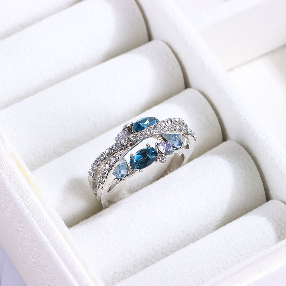 Nhẫn Cưới Tương Lai Mới|Moissanite|Phụ Nữ|Dây Chuyền Mặt Trái Tim Đính Đá Sang Trọng