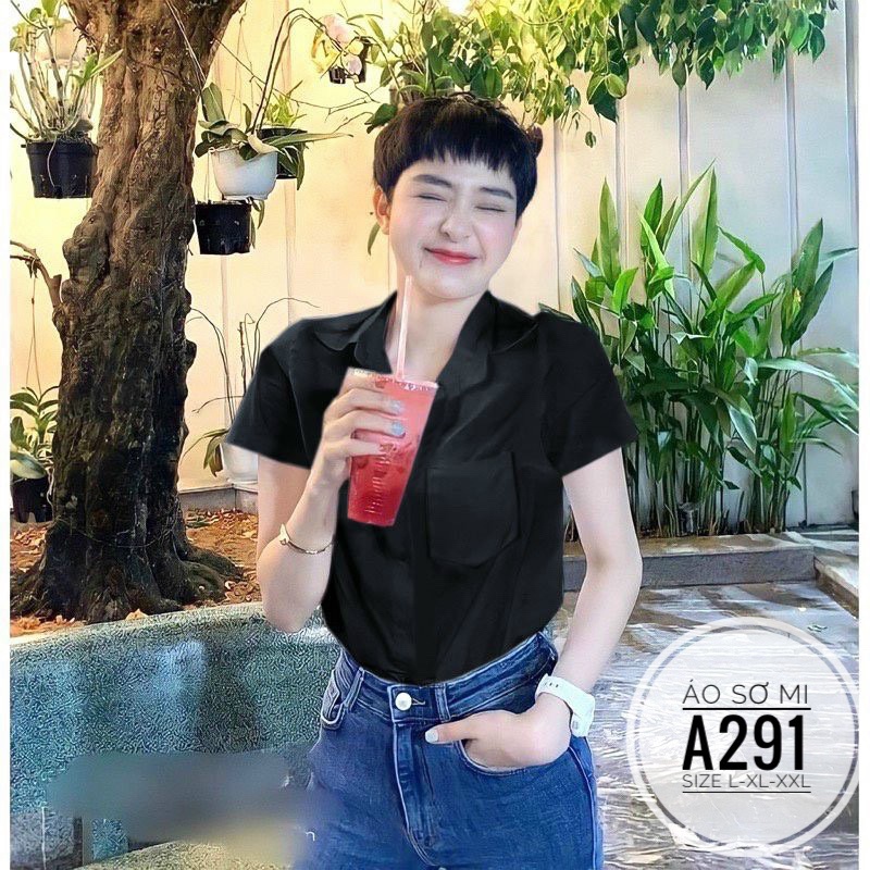 BIGSIZE Áo sơ mi tay ngắn A291