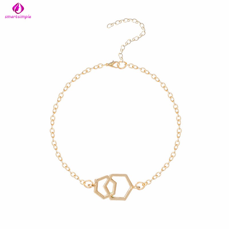 Set 6 vòng tay màu hồng hình giọt nước phối tua rua dễ thương