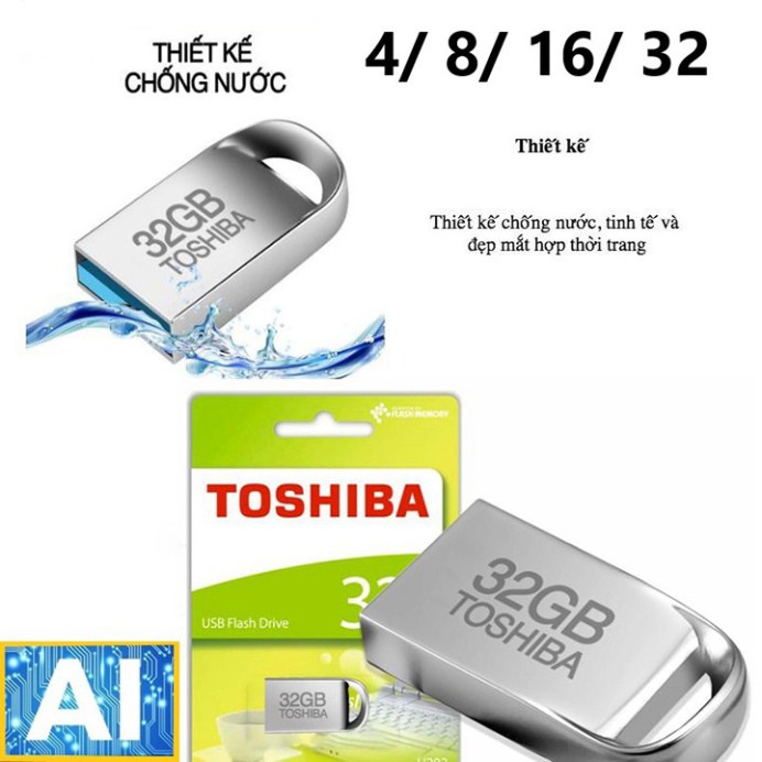 USB 4GB/8GB/16GB/32GB SIÊU NHỎ TOSHIBA -USB Ô TÔ(CHỐNG NƯỚC)(bh 12 Tháng) Taiyoshop6