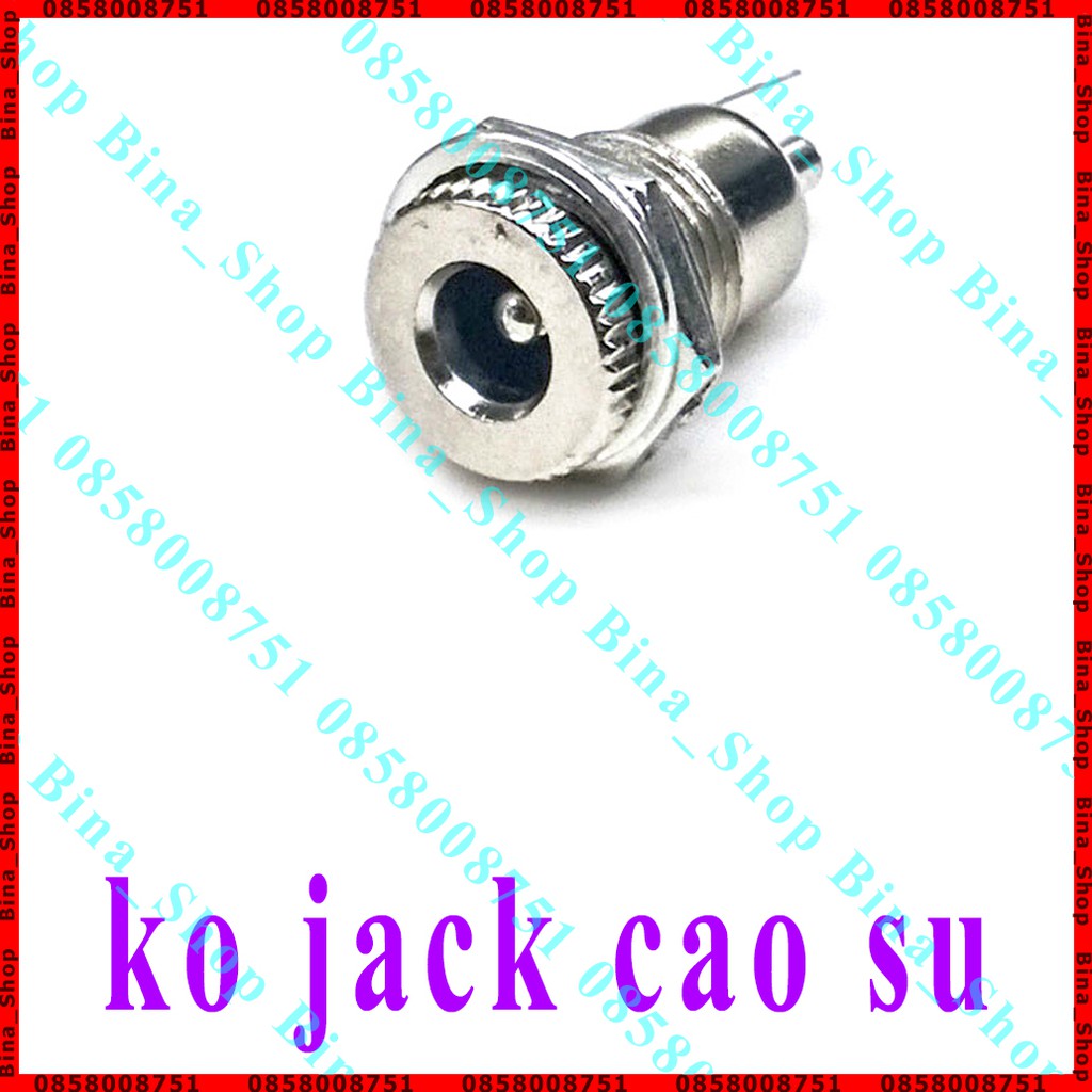 Jack sạc DC 5.5x2.1 / 5.5x2.5 kim loại jack cao su chống nước (tự chọn)