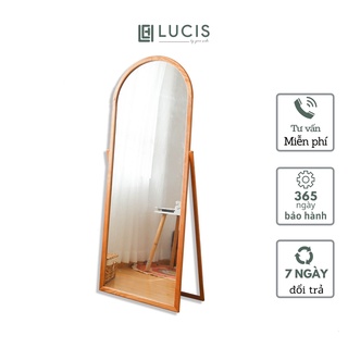 Gương đứng toàn thân LUCIS 60x160cm khung gỗ sồi có chân chống
