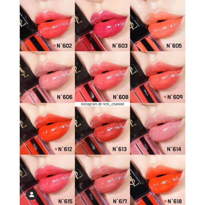 Yves Saint Laurent リップ 613 617 Lip Stain Son Ysl Water Stain 617 Stain Swatches Ysl Lip Stain 617