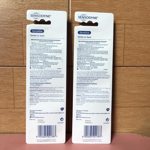 Bộ 2 bàn chải đánh răng Sensodyne Ultra Sensitive Extra Soft