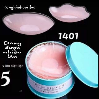 Hộp 10 miếng dán đầu ti silicone dùng được nhiều lần