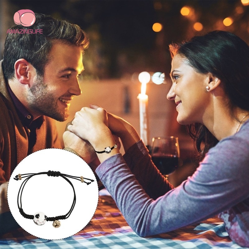 Vòng Đeo Tay May Mắn Đính Hạt Gốm Sứ Hình Mèo Dễ Thương Có Thể Điều Chỉnh