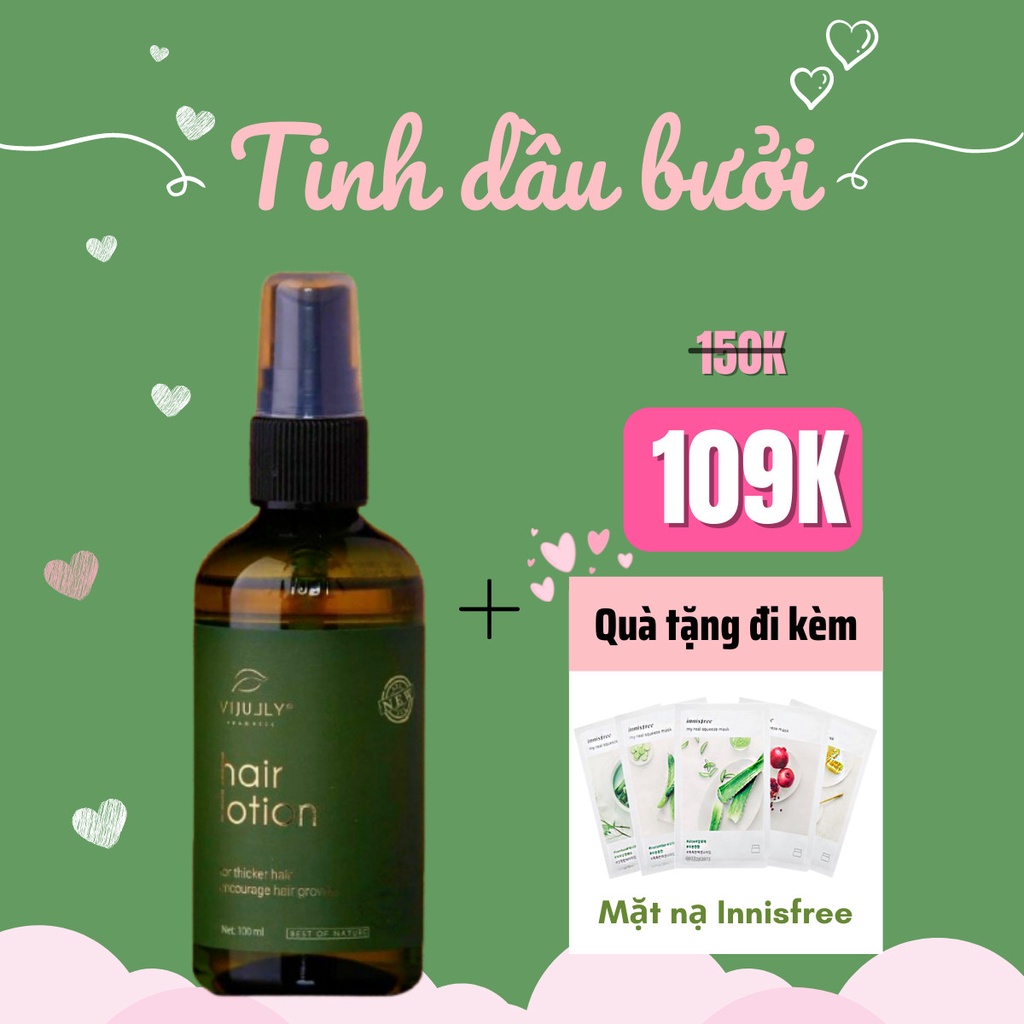 Tinh dầu dưỡng tóc bưởi Vijully kích mọc tóc, giảm rụng, làm dày tóc, nhanh dài 100ml - KANT SHOP