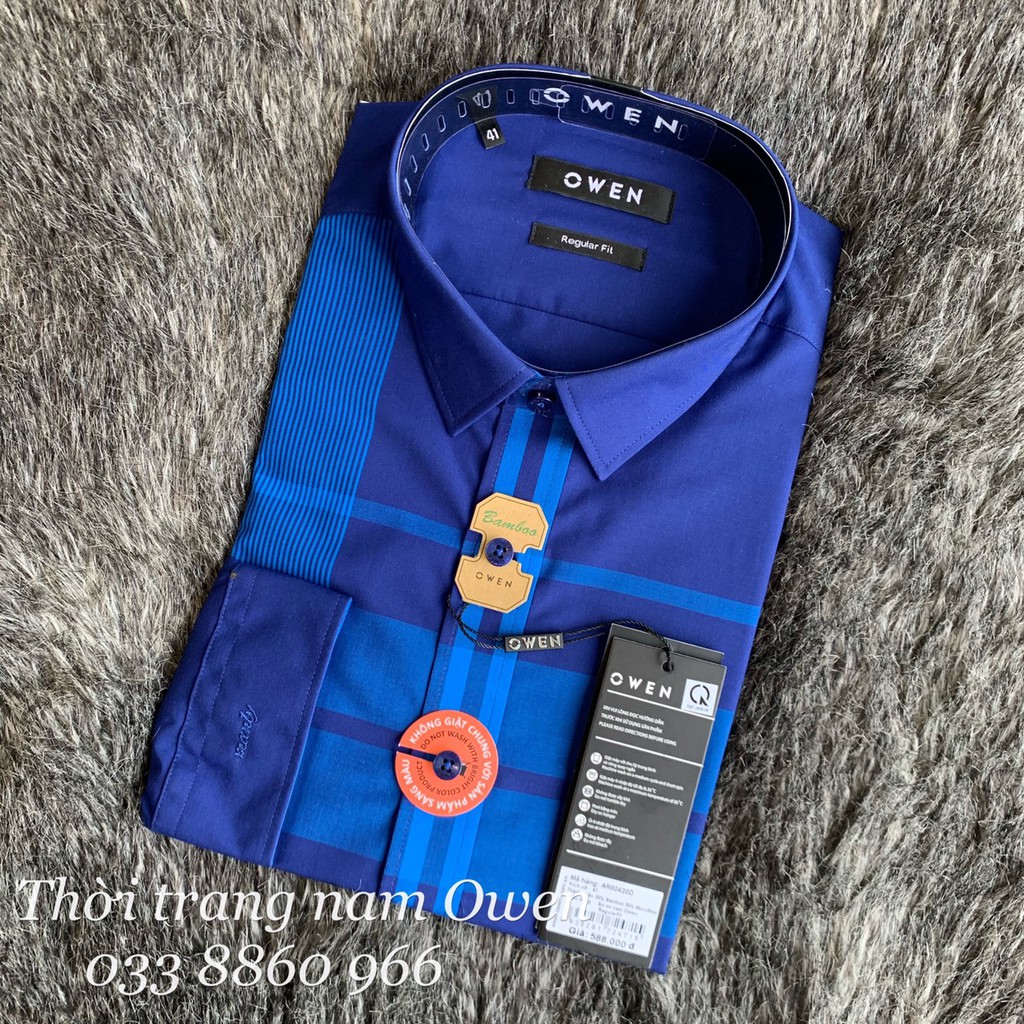 OWEN - Áo Sơ mi dài tay Owen Regularfit 80420 chất sợi tre- Áo sơ mi nam dài tay