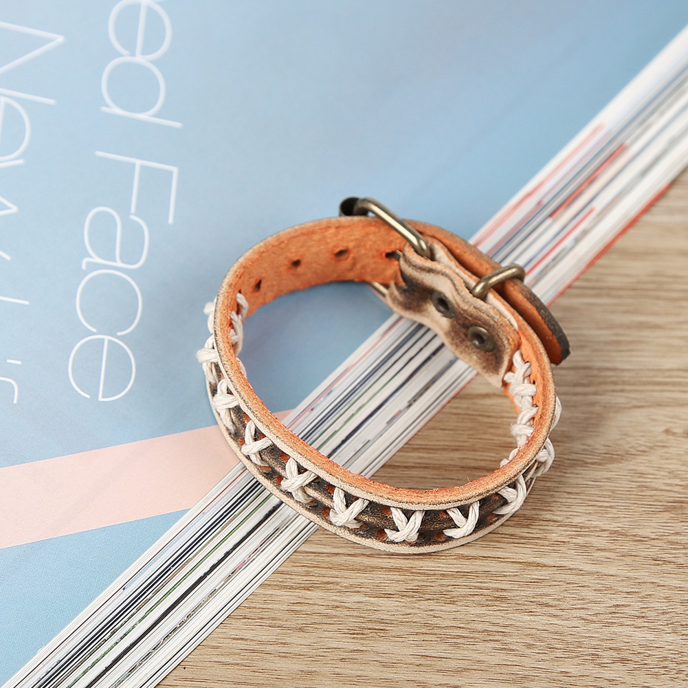 Vòng đeo tay bằng da kiểu dáng cổ điển dành cho cả nam và nữ