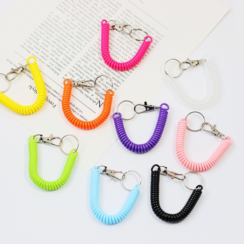 Móc Khóa Dây Lò Xo Chống Thất Lạc Nhiều Màu Sắc