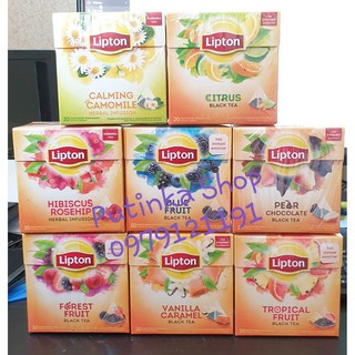 [Hàng có sẵn] Trà đen Lipton Nga nhiều vị (hộp 20 túi nhỏ)