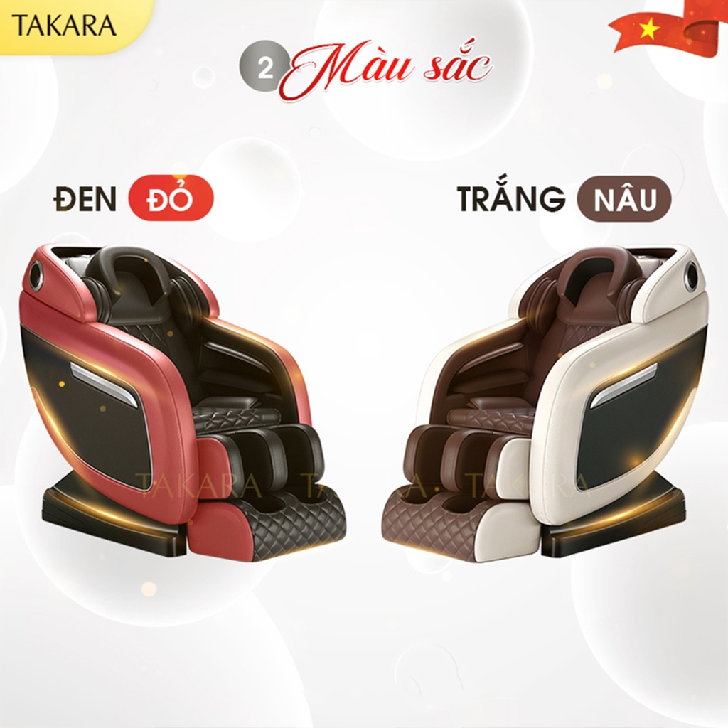 Ghế Massage Toàn Thân Takara K2, Máy Matxa Trị Liệu 5 Vùng Với Nhiệt Hồng Ngoại Công Nghệ Nhật Bản