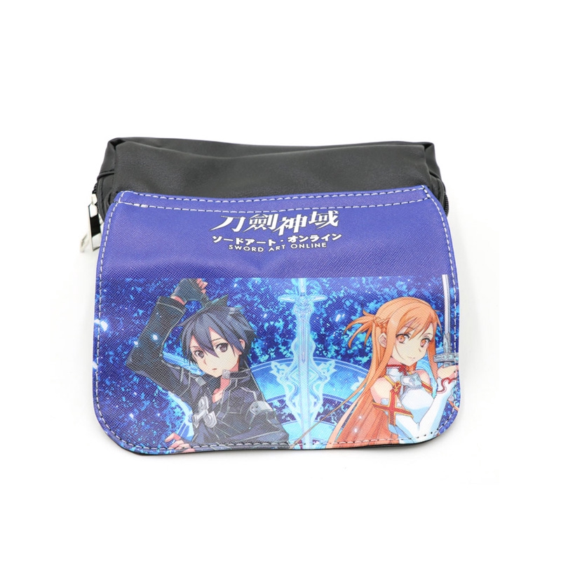 Anime Sword Art Online SAO Pen Bag Kirigaya Kazuto and Yuuki Asuna Stationery Storage Bag