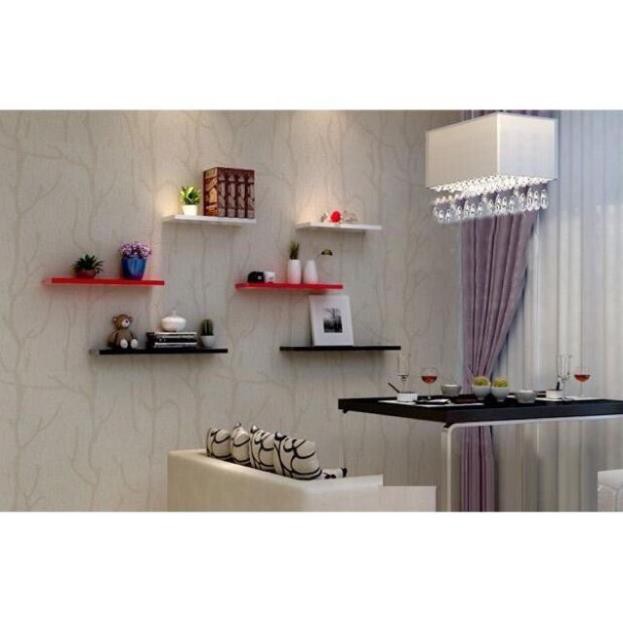 Bộ 1 thanh kệ treo tường 40×15cm gỗ lõi xanh chống ẩm thái lan