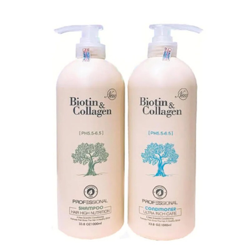 Cặp Dầu Gội Xả Biotin Collagen 1000ml