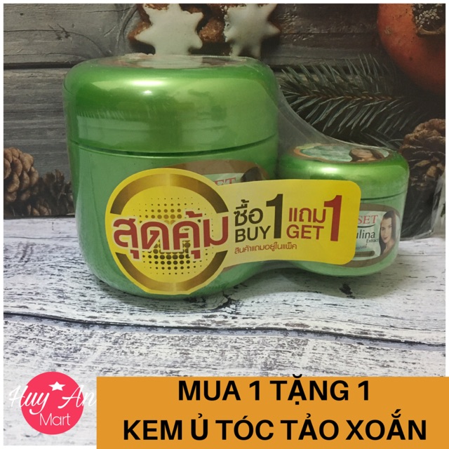 Kem ủ tóc CRUSET Tảo xoắn Thái Lan 500ml và 40ml