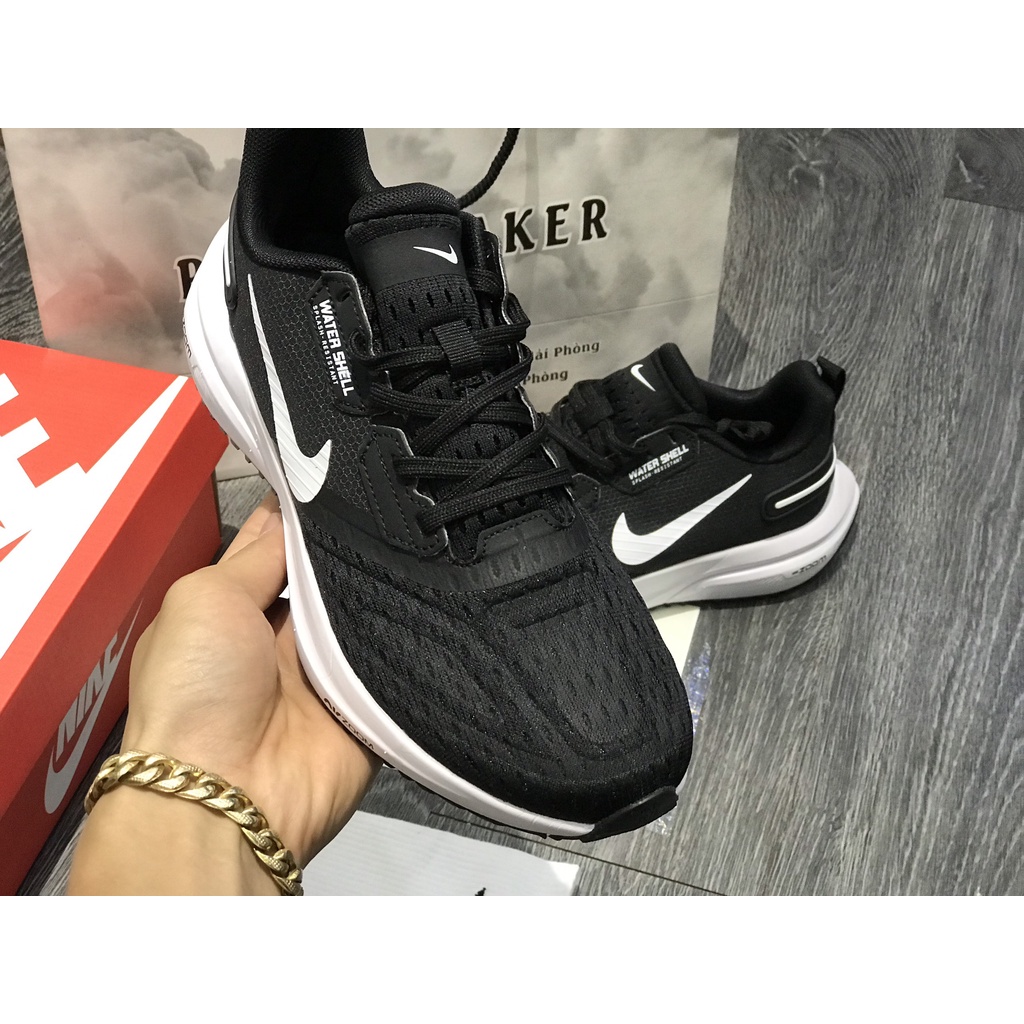 Siêu Phẩm Giày Thể Thảo Sneaker Ni.ke zoom Wa.ter Shell Đen Trắng SIêu Xinh Cao Cấp Ảnh Thật + freeship + Tặng Tất