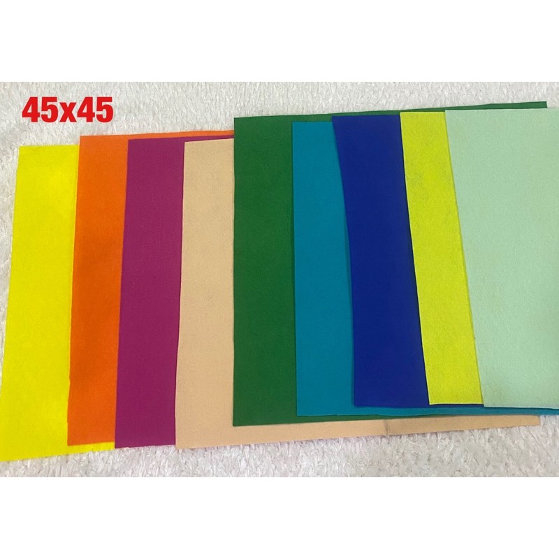 Vải nỉ cứng ( size 45x45 , 43x43) làm đồ handmade, móc khoá, kẹp tóc, cài áo, bao điện thoại