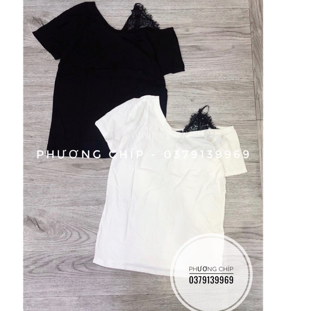 Áo phông ren ở vai