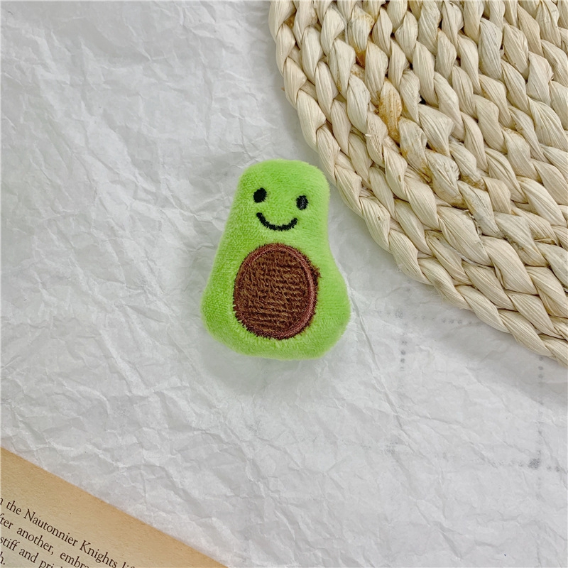 Dây Buộc Tóc / Huy Hiệu Cài Áo Hình Quả Bơ Nhồi Bông Đáng Yêu