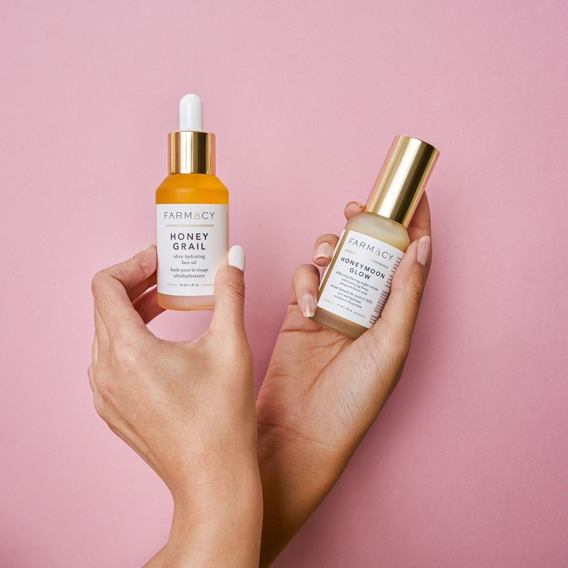 Serum tẩy da chết hoá học Farmacy HONEYMOON GLOW AHA Resurfacing Night Serum full size 30ml