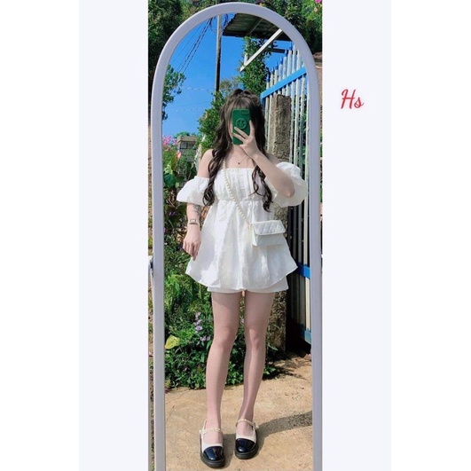 Sét trễ vai trắng tiểu thư HS6