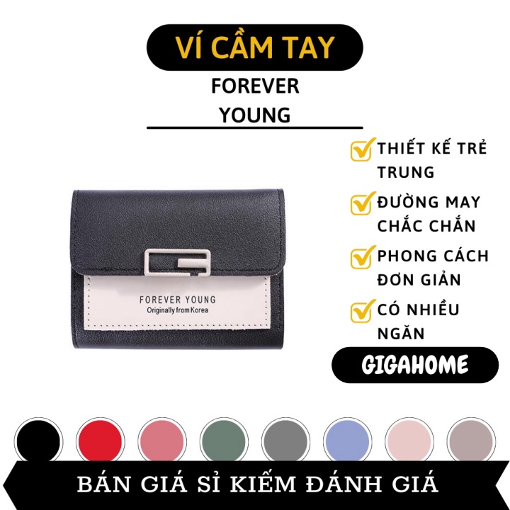 Ví Nữ Ngắn GIGAHOME Bóp Da Cầm Tay Mini Đẹp Cao Cấp Nhỏ Xinh Đựng Thẻ Tiền Nhiều Ngăn 8334