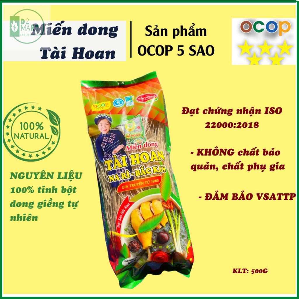 Miến dong Tài Hoan - Đặc sản Na Rì, Bắc Cạn - Túi 500gr - Sản phẩm OCOP 5sao - Siêu thị nông sản D2 Mart