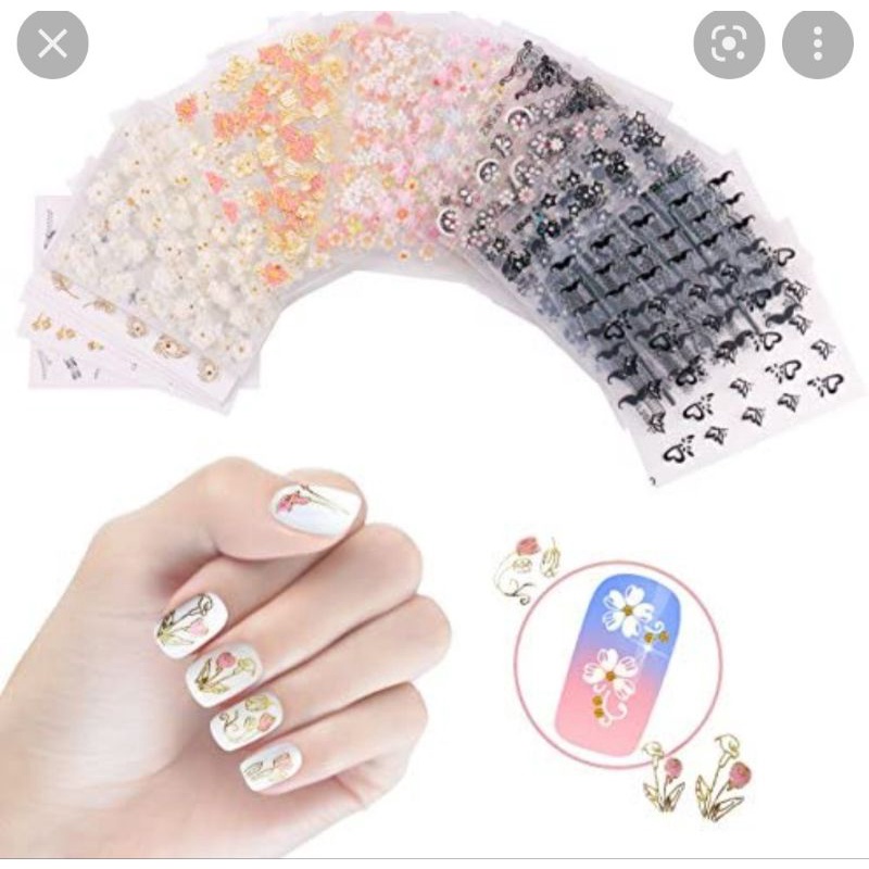 1 vỉ 3D nail sticker (mẫu ngẫu nhiên)