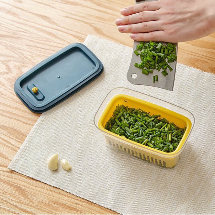 [Hàng Chuẩn Loại 1] Set rổ nhựa kiêm khay tủ lạnh 2 lớp đựng rau củ quả thực phẩm bằng nhựa PP cao cấp | BigBuy360 - bigbuy360.vn