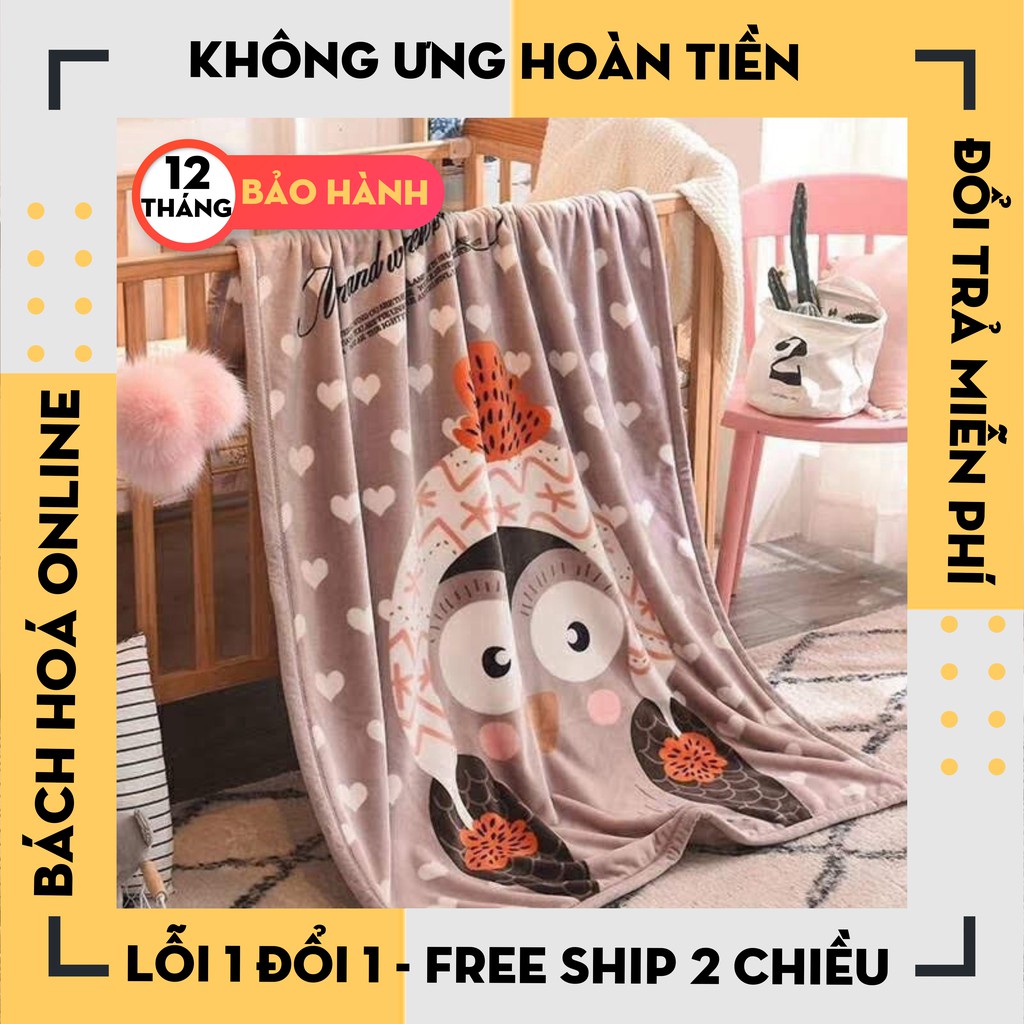 [Hàng Loại 1]  Chăn lông tuyết trẻ em hàng 2 lớp (nhiều màu) -loại 1