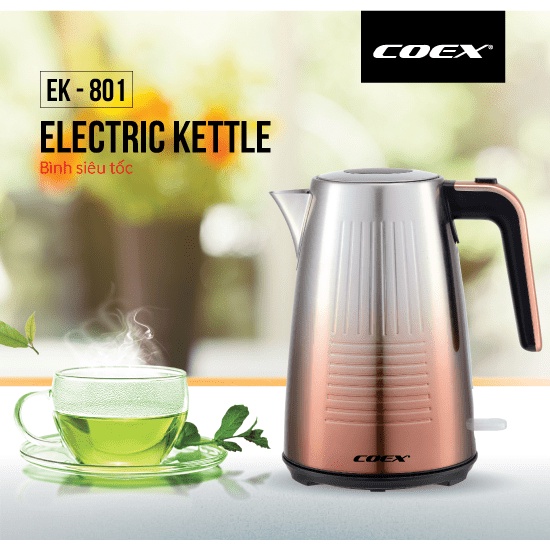 Ấm siêu tốc 1.7 lít Coex EK-801 2000W