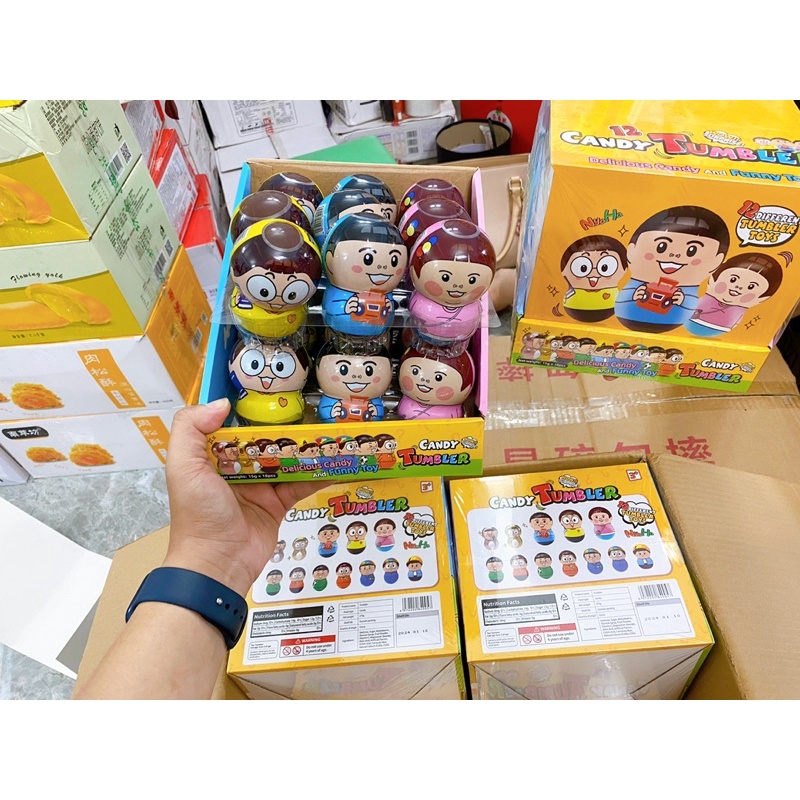 Kẹo Trái Cây ngon lật đật ( Bên trong có đồ chơi) 1 cái