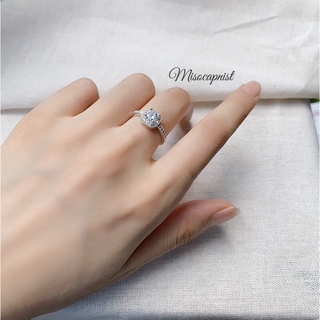 Nhẫn bạc ta ổ đá vuông mix dải đá lấp lánh ✨