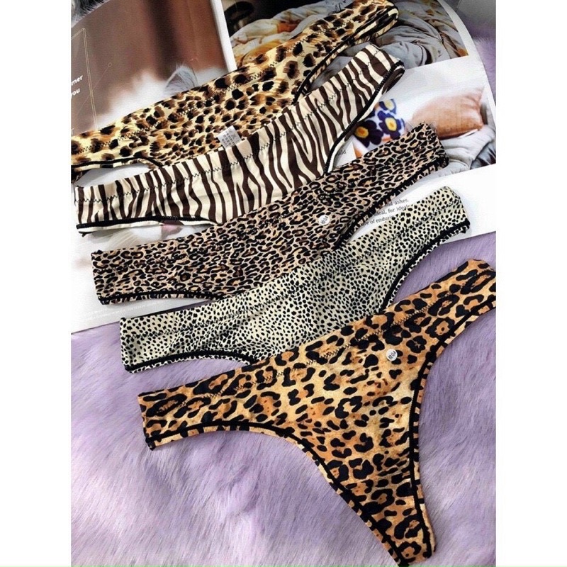 Quần lọt khe họa tiết da báo sexy cá tính