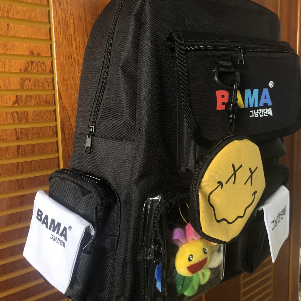 Balo Đi Học Thời Trang BAMA 444 Backpack Tặng kèm Giấy thơm + Túi Tròn Mini Siêu Cute [ẢNH THẬT]