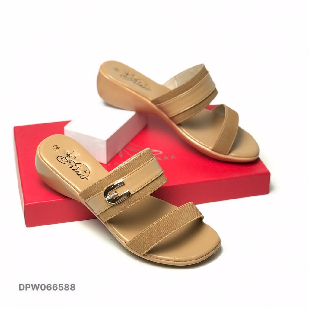 Dép lê hai quai ngang đế xuồng 4cm siêu nhẹ DPW066588 (Size 35-39)